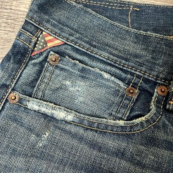 Ralph Lauren Denim & Supply RARE Men’s slim fit distressed jeans cotton - 31/34 - Picture 4 of 12